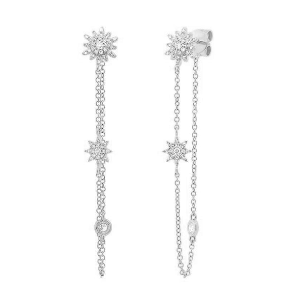 Starburst Chain Diamond Earrings COLY LOS ANGELES