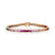 Rainbow Sapphire Tennis Bracelet in rose