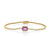 Pink Sapphire Diamond Tennis Bracelet in yellow