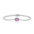 Pink Sapphire Diamond Tennis Bracelet in white