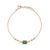 Emerald Diamond Bracelet in rose