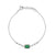 Emerald Diamond Bracelet in white