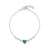 Opal Heart Diamond Bracelet in white