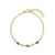 Emerald Cleo Diamond Bracelet in yellow