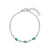 Emerald Cleo Diamond Bracelet in white