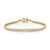 Bezel diamond tennis bracelet in yellow gold