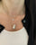 Moonstone Triana Diamond Necklace on neck
