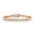 Emerald Cut Diamond Tennis bracelet in Rose Gold