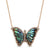Abalone Butterfly Necklace in rose
