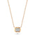 Baguette Cluster Diamond Necklace in rose