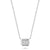 Baguette Cluster Diamond Necklace in white