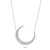 Moon Diamond Necklace in white