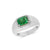 Victoria Emerald Diamond Ring in white