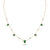Emerald Pear Diamond Necklace in rose
