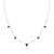 Emerald Pear Diamond Necklace in white