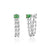 Emerald Duo dangle earring in white