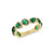 Emerald Boho Diamond ring in yellow