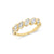Marquise diamond band in yellow gold