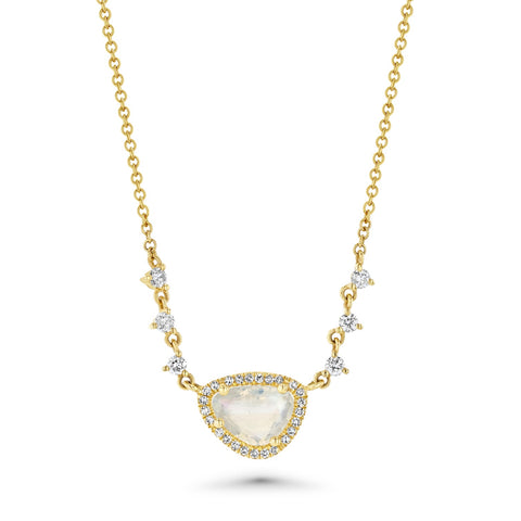 Moonstone Triana Diamond Necklace in yellow