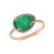 Organic emerald ring in rose