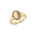 Pinky Initial Signet Ring in yellow