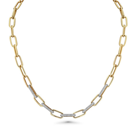 Roya Diamond Link Necklace in yellow