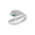 Snake Eyes Turquoise Ring in white