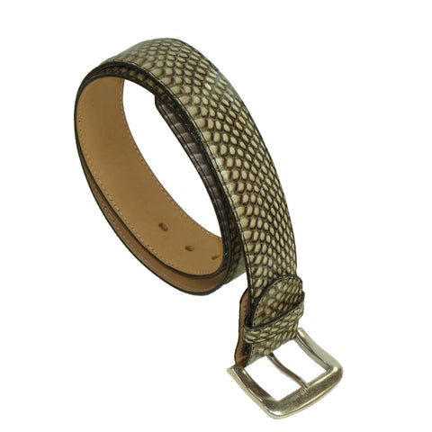 Exotic Natural Snakeskin Wide Belt from the exclusive Coly collection. Handmade in Los Angeles.