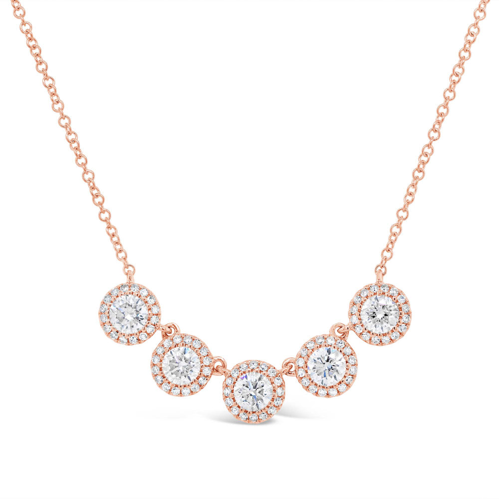 5 Circle Diamond Necklace