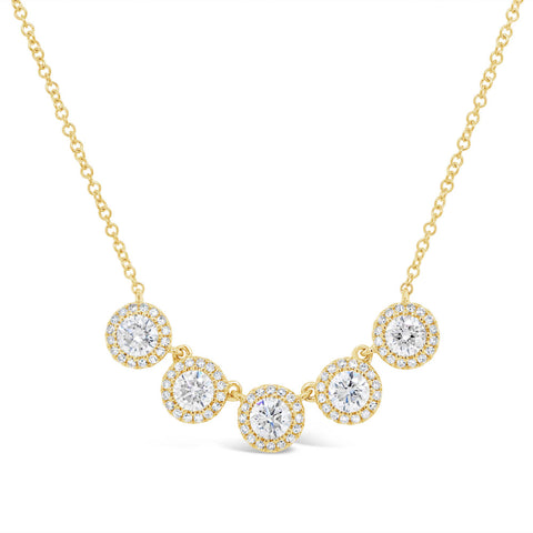 5 Circle Diamond Necklace