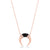 Onyx and Diamond Horn Necklace