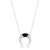 Onyx and Diamond Horn Necklace