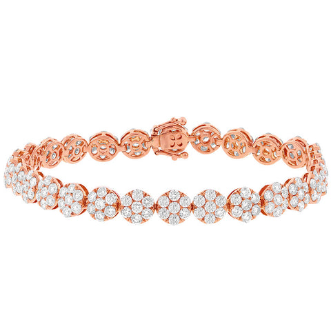 Diamond Cluster Tennis Bracelet