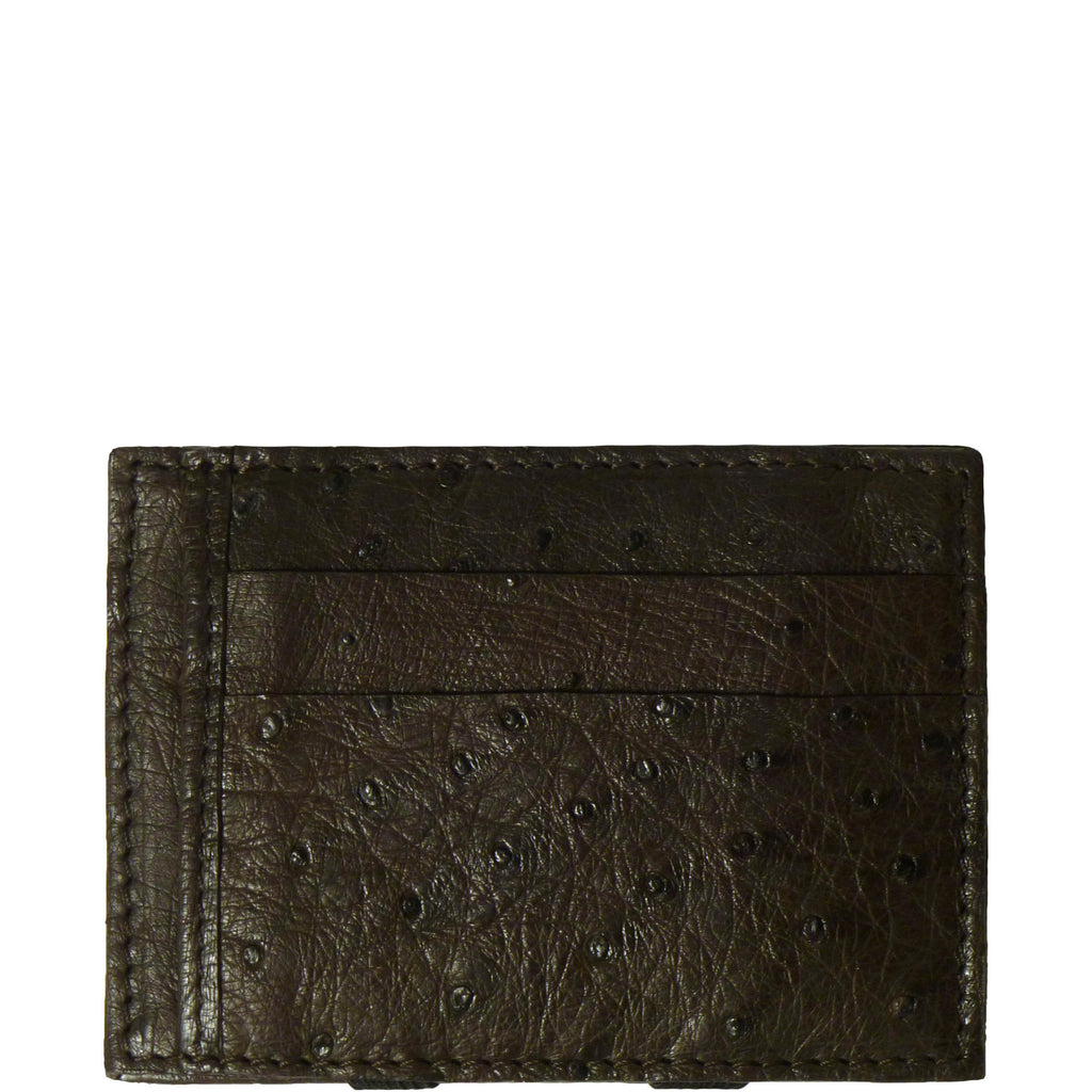 Easy Money Brown Ostrich Wallet made in Los Angeles