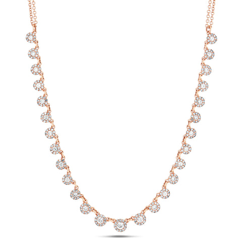 Diamond Circle Choker Necklace