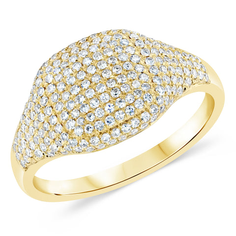 Luxurious Diamond Pave Pinkie Ring