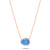 Single Opal Diamond Necklace