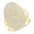 Oval shaped Shield Pave Diamond Ring