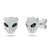 Panther Diamond and Emerald Stud Earrings