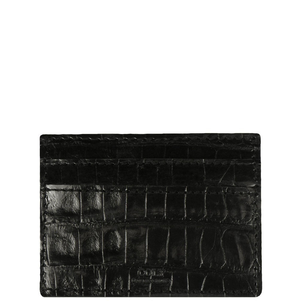 Ostrich Leather Cobalt Cardholder