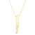 Blade shaped gold necklace