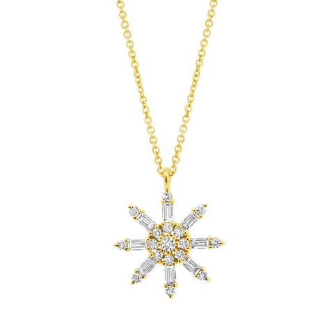 Baguette Star Diamond Necklace