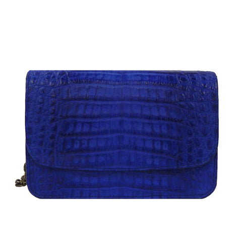 Blue Crocodile Purse