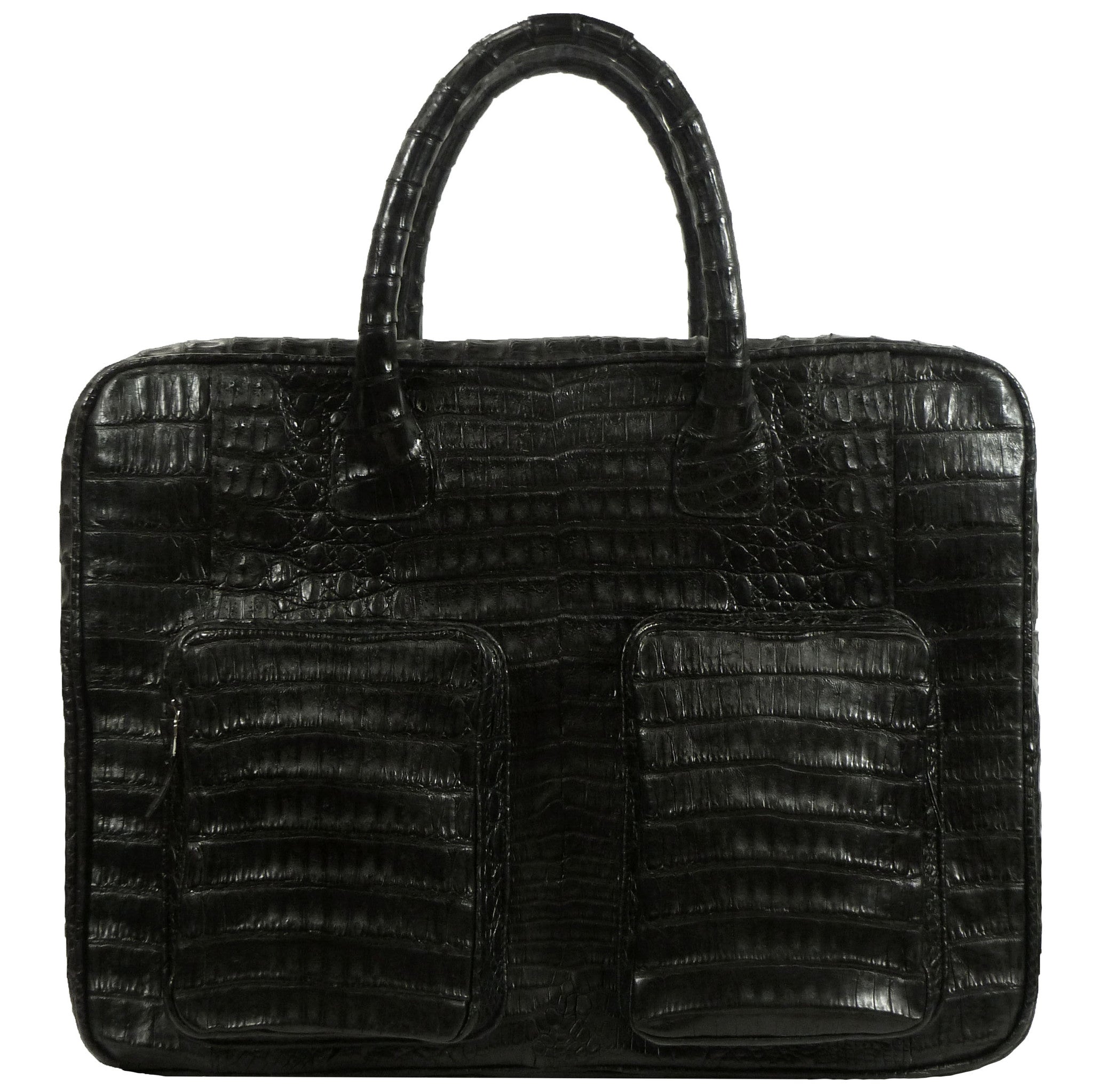 Hermes Hac 50 Men's Birkin Travel Bag Black Matte Porosus Crocodile  Palladium at 1stDibs