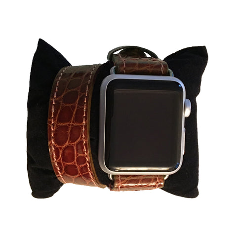 Double wrap Alligator Apple Watch band