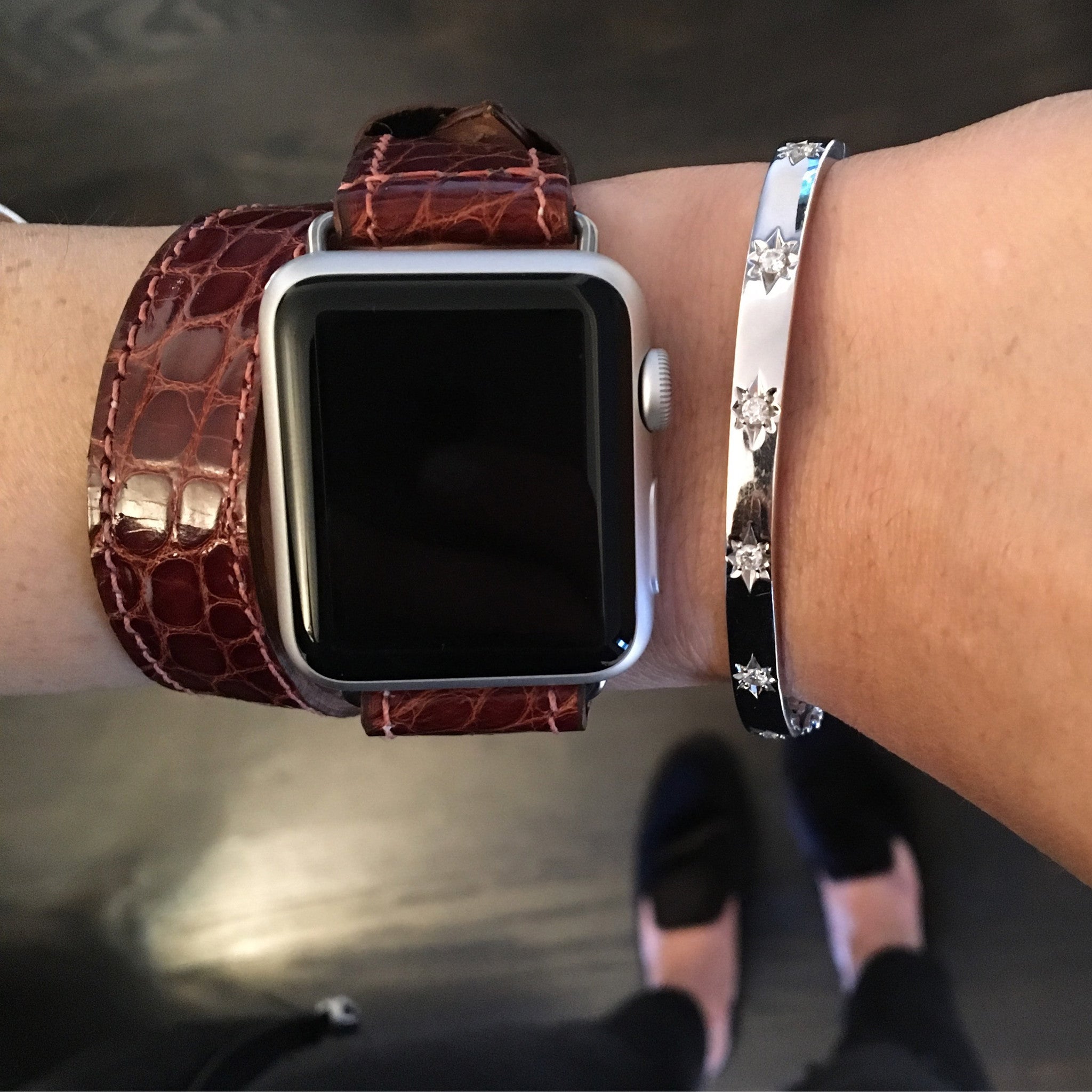 Apple double clearance wrap watch band