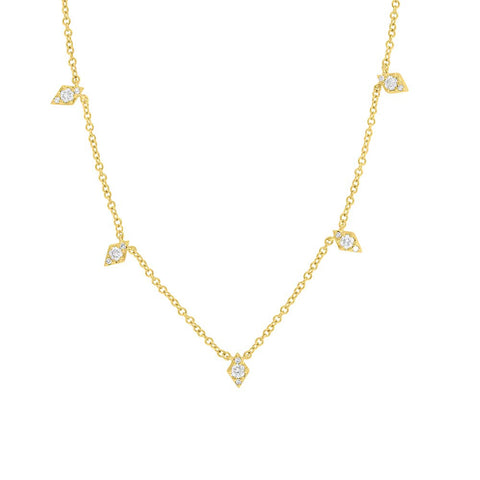 5 diamond choker necklace