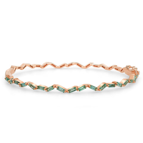 Emerald Zig-Zag Bangle