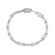 Mixed Link Chain Bracelet in white gold