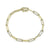 Mixed Link Chain Bracelet in Yellow Gold